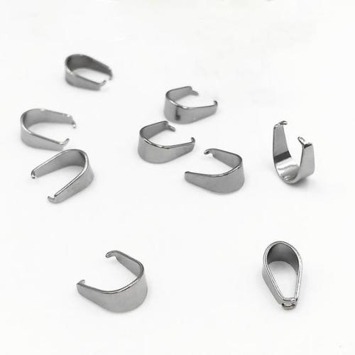 stainless steel Pendant Pinch Bail Clasps Silver Tone For DIY Jewelry Findings Accessories