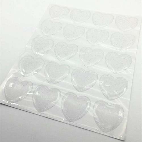 ON SALE-20 or 50pcs 1 inch (2.54cm) High Quality Heart Glitter Stickers Epoxy Adhesive Seal for Bottle Cap and Pendants