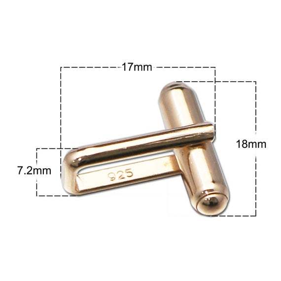 Cufflink Base, Blanks,Sterling silver, High Quality, Anti-Tarnish, Anti-Rust, Strong and Long Lasting