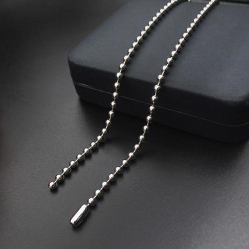 Wholesale--High quality, fine polishing process-Titanium steel ball chain, 24  chain, 2.4mm chain, Sweater chain，silver bead chain