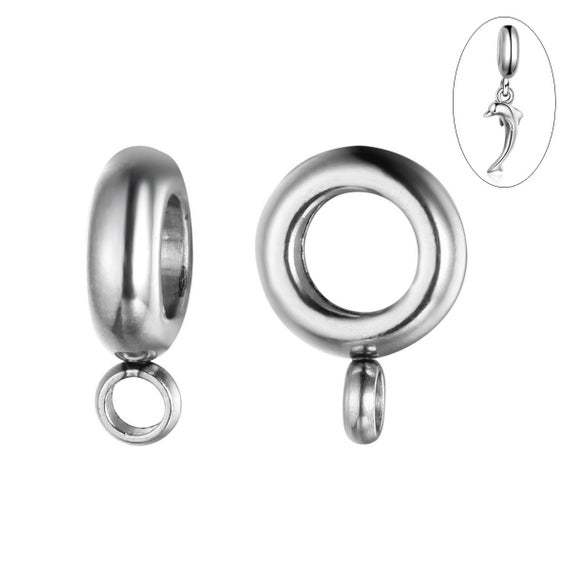 Titanium steel  Ring beads, European Beads, Bead Charms, fits most European charm bracelets bead charm bracelet,DIY bracelet accessories