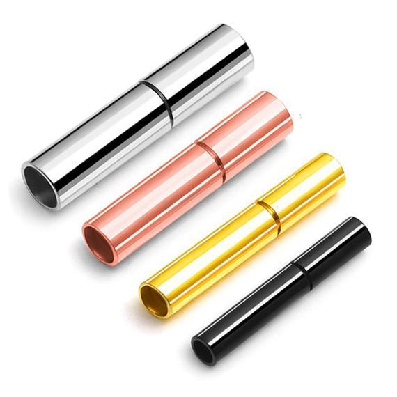 5 PCS Ttanium steel Clasp Leather Cord End Cap, Leather cord Connector Links
