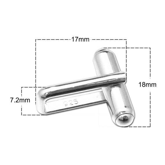 Cufflink Base, Blanks,Sterling silver, High Quality, Anti-Tarnish, Anti-Rust, Strong and Long Lasting