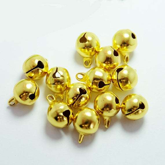 Small Gold Bells,Small Silver Bells,Jingle Bells, 6mm, Craft Bells, Christmas Bells Christmas Assortment Jingle All the Way