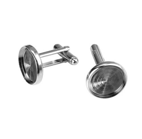 High Quality 24K gold plating or pure copper with electroplated  French cufflinks blank, cufflink base, 16mm 18mm 20mm