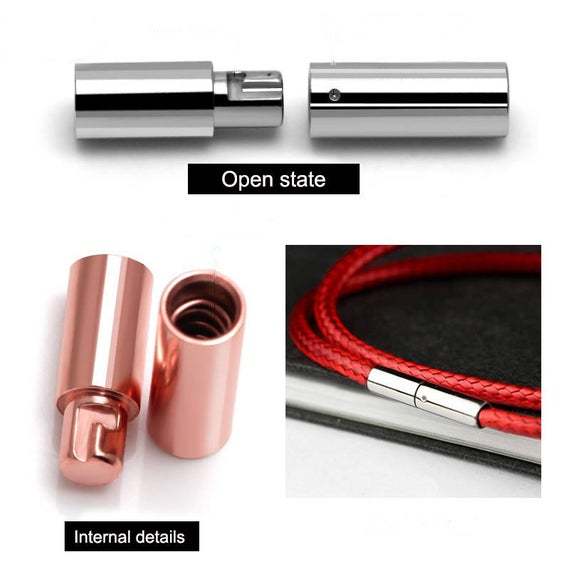 5 PCS Ttanium steel Clasp Leather Cord End Cap, Leather cord Connector Links