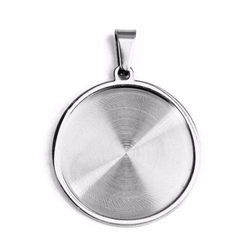 25mm Stainless steel Settings Base, Bezel Blank Base Setting, Round Cabochon Pendant Base