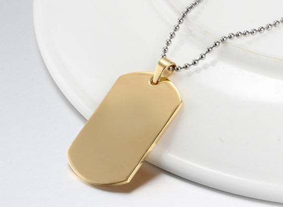 Titanium steel Dog Tags Discs Stamping Blanks Dog Tag Blanks Stamping Blanks 18K Gold Plating Tags Blank Dog Tags,DIY Jewelry