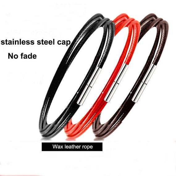 10PCS High Quality-Waxed Necklace Cord Rope Stainless Steel Clasp Necklace bracelet Lobster Clasp Extension Chain DIY Jewelry Making