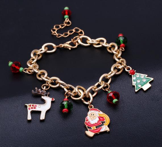 Christmas Charm Collection, Colorful Enamel Christmas charms Assortment, Christmas theme C002