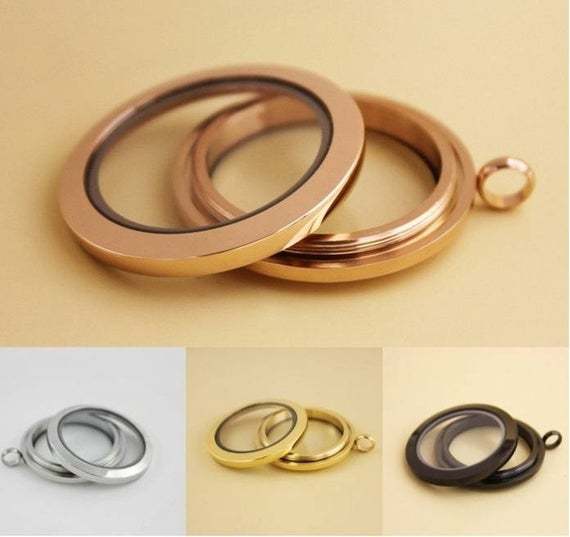 316L Stainless Steel 30mm Twist Floating Locket, Screw top Floating Locket Memory Locket, Necklace Pendant, Wholesale floating lockets