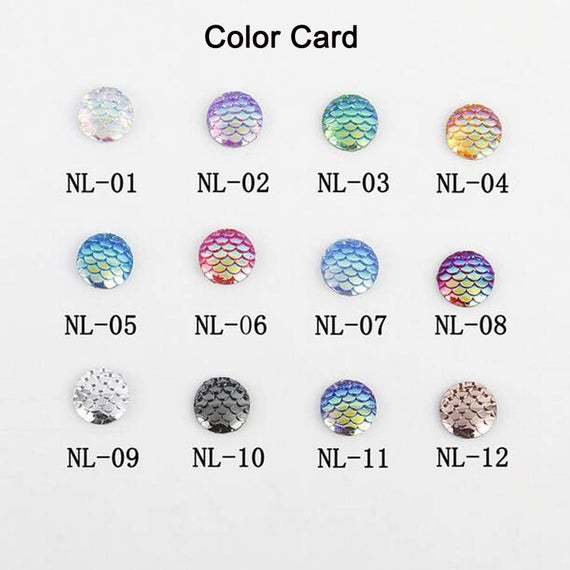wholesale.12mm Mermaid silver charms, Mermaid scale, Holographic pendants, silver mermaid, dragon skin pendant, snake skin charm
