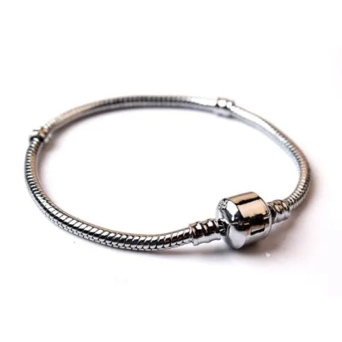 5pcs Titanium Steel Stainless Steel European bracelet with barrel clasp, Snake Chain Bracelet, European bracelet supplies, Never fade