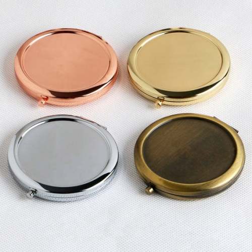 10kits 70mm Round Blank Pocket Mirror, Compact mirror blank, Engravable Pocket Mirrors ,Blank Compact Mirror