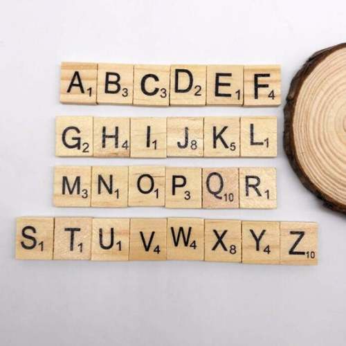 1set(100pcs) 20×18mm Wooden Scrabble Tiles, Crafting Jewelry Wedding Favors Alphabet Pendants, Earrings, Magnets, Charms, Mosaics,wholesale