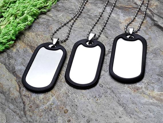 50 Dog tag Kit - Stainless steel Dog Tags Discs Stamping Blanks Dog Tag Blanks Stamping Blanks Silver Tags Blank Dog Tags