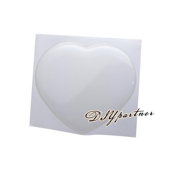 wholesale,  60x52.5mm heart clear domed epoxy sticker,heart clear epoxy resin stickers resins stickers,blank pocket mirror