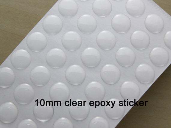 10mm High Quality 3D Clear Round Epoxy Stickers for Bottle Caps and Pendants, Wholesale Bottle Cap stickers