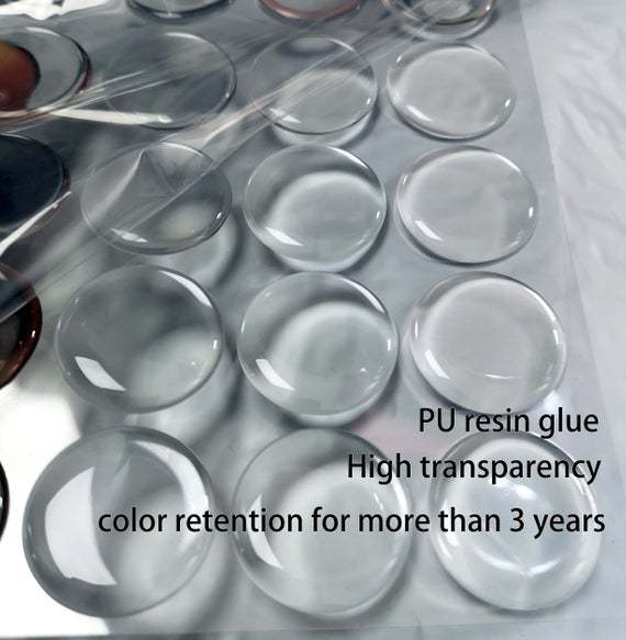 1inch Round 3D Transparent Clear Epoxy Adhesive Circles Bottle Cap Stickers Resin Bottle Caps Crafting DIY,  3D visual effects