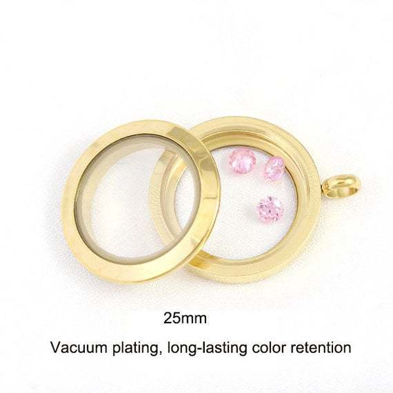 25mm 316L Stainless Steel  Twist Floating Locket, Screw top Floating Locket Memory Locket, Necklace Pendant, Wholesale floating lockets
