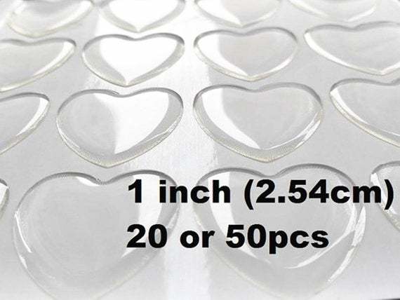 1 inch (2.54cm) High Quality Clear Heart Epoxy Stickers,heart epoxy domes,1inch heart Clear Round Epoxy Stickers,