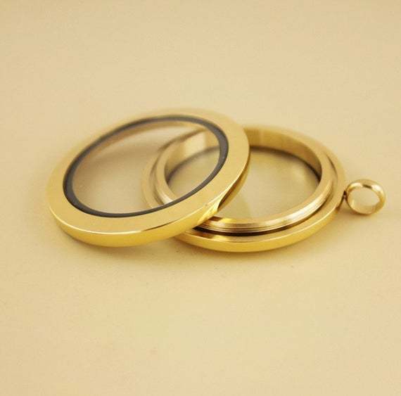 25mm 316L Stainless Steel  Twist Floating Locket, Screw top Floating Locket Memory Locket, Necklace Pendant, Wholesale floating lockets