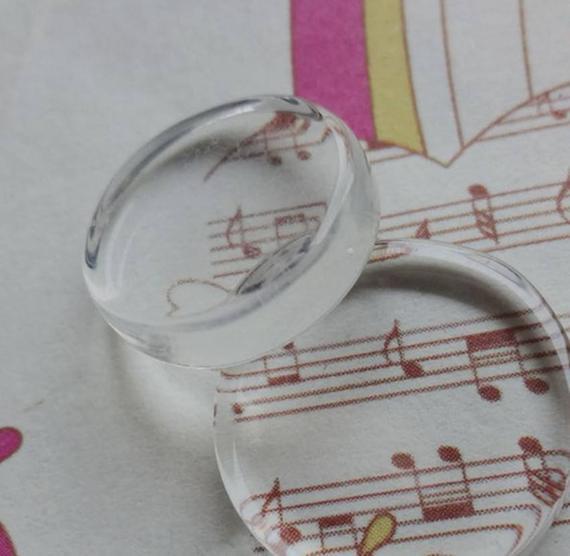 15% OFF 25mm Flat Clear Glass Tile -Bottle Caps - Clear Glass-Round Transparent Glass Cabochons, Blank Pendant Trays