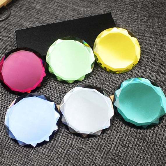 58mm round glass cabochon for DIY compact mirror jewelry supplies,Multicolor