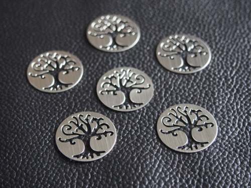 Stainless steel Floating Locket Window Plate, Hollow Family Tree, Floating charms, Dia 22mm Fit for 30mm floating locket