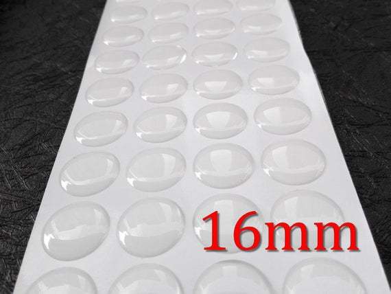 20/50/100 16mm High Quality Clear Round Epoxy Stickers for Bottle Caps and Pendants, Wholesale Bottle Cap stickers