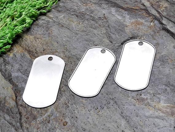 50pcs Stainless steel Dog Tags Discs Stamping Blanks Dog Tag Blanks Stamping Blanks Silver Tags Blank Dog Tags