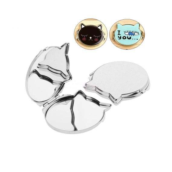 Hot DIY Pocket Mirror Blank Compact Mirrors Silver Makeup,New