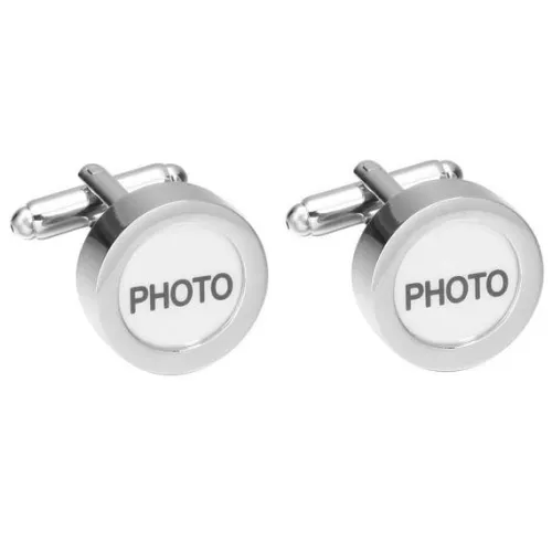 316L stainless steel Picture Cufflinks Classic Wedding Events Photo Cuff Links Wedding Men Jewelry Wholesale Drop Ship Retail