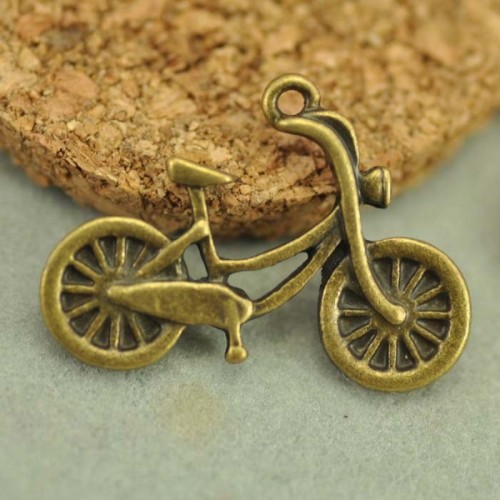 6pcs Antique Bronze Bicycle Charms (#3010061)