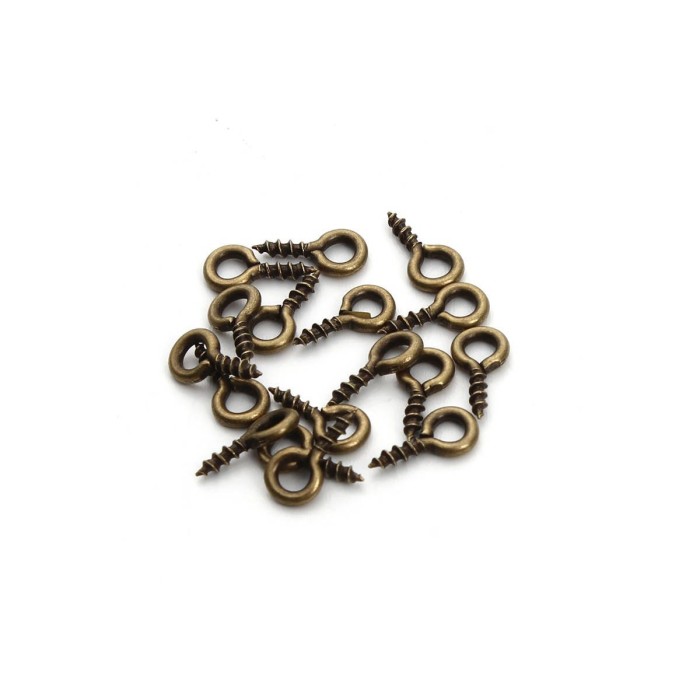 100pcs 5mm * 10mm Antique Bronze Eye Screws Eye Pin (#3010044)