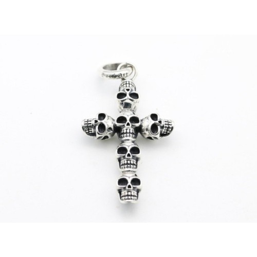 Skull-Sterling Silver Skull pendant charm-Sterling Silver Skull Pendant,sterling silver cross,wholesale
