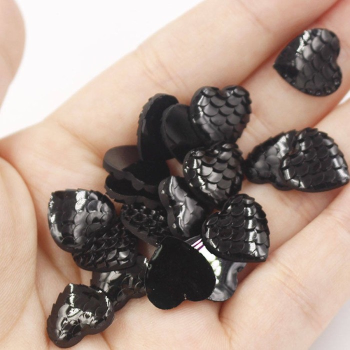 wholesale 100pcs 12mm Iridescent Fish Scale Cabochons, Mermaid Cabochons