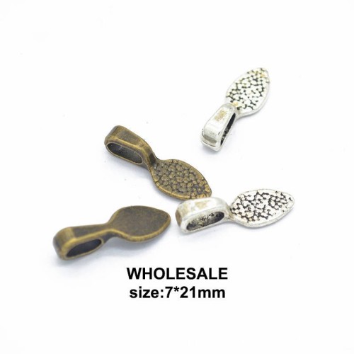 WHOLESALE Bails-100pcs/200pcs Small Glue On Jewellery Bails Silver Plated Stick On Pendant Pad Settings, Jewellery Making Bails Findings