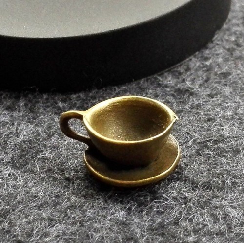 6pcs Antique Bronze Coffee Cup Charms (#3010060)