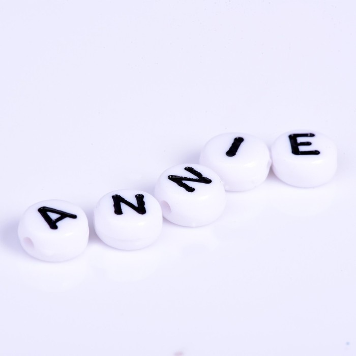 wholesale letter beads - 100g/200g/500gAcylicAlphabet Letter Beads, 4*7mm white round letter beads, mix letters