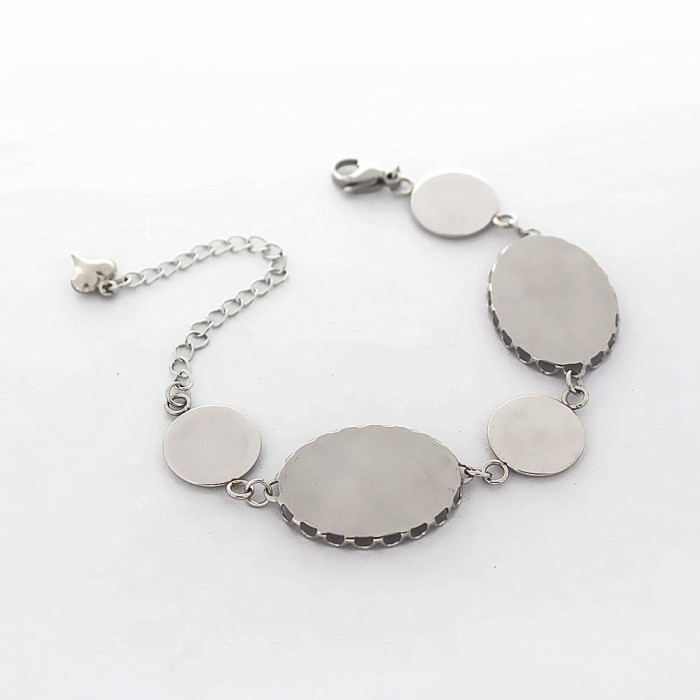 5pcs High Quality 316 stainless steel Bracelet Base Settings 12mm 20mm and 18*25mm Bracelet .Blank Bracelet Cuff(4010005)
