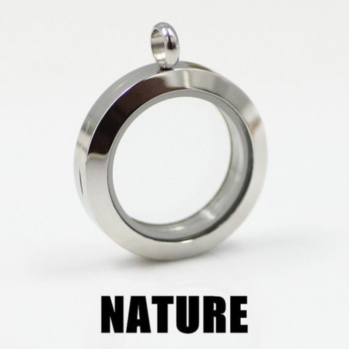 Stainless Steel 25mm Round Floating charm Locket, memory Locket, Necklace Pendant, Wholesale floating lockets FL002