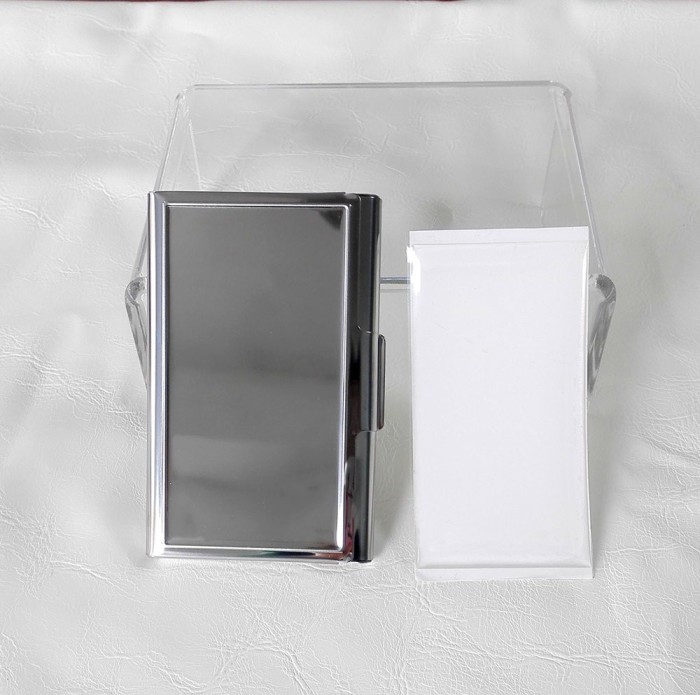 10 Kits-DIY Blank business card card holder, Stainless steel business card holder blank,Engravable business card holder,Epoxy Stickers