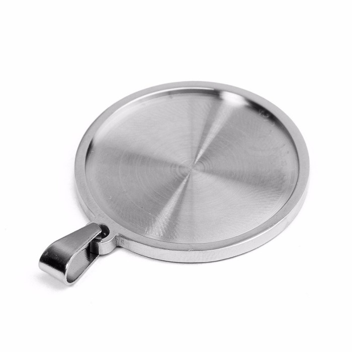 25mm Stainless steel Settings Base, Bezel Blank Base Setting, Round Cabochon Pendant Base