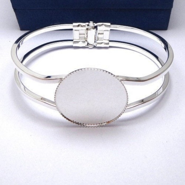 10pcs 30mm round setting Blank Bracelet Cuff, bracelet blanks, Bezel Bracelet Blank, Bracelet Tray, Bezel Cuff (3010404)