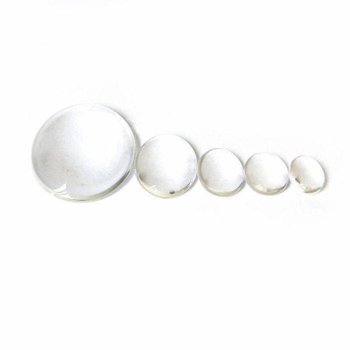 100pcs 8 x 10mm Oval Crystal Clear Glass Cabochon Tiles for base Pendants (3010370)
