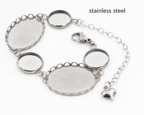 5pcs High Quality 316 stainless steel Bracelet Base Settings 12mm 20mm and 18*25mm Bracelet .Blank Bracelet Cuff(4010005)