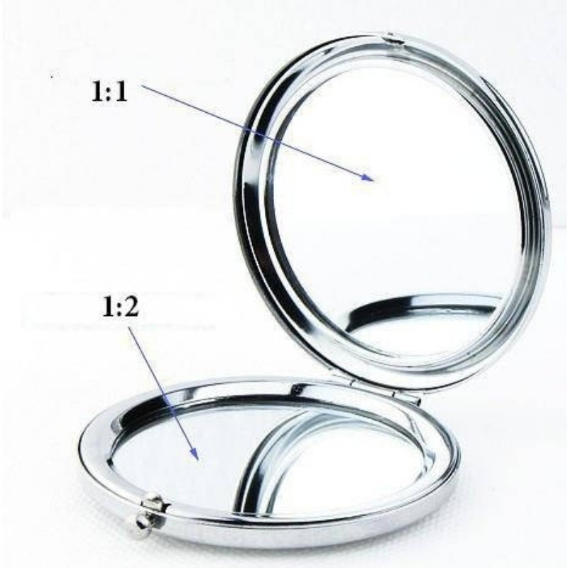 wholesale 70mm Round Blank Pocket Mirror with 58mm epoxy stickers