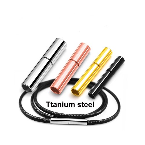 5 PCS Ttanium steel Clasp Leather Cord End Cap, Leather cord Connector Links