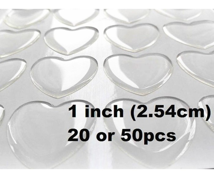 1 inch (2.54cm) High Quality Clear Heart Epoxy Stickers,heart epoxy domes,1inch heart Clear Round Epoxy Stickers,